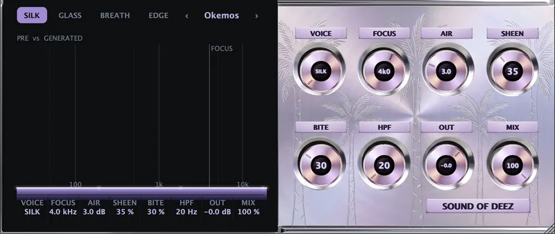 Calm Breeze Presence plugin faceplate