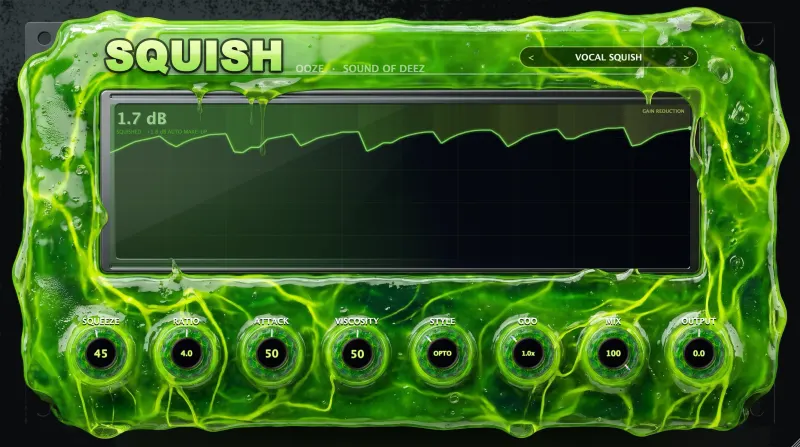 Ooze Squish plugin faceplate
