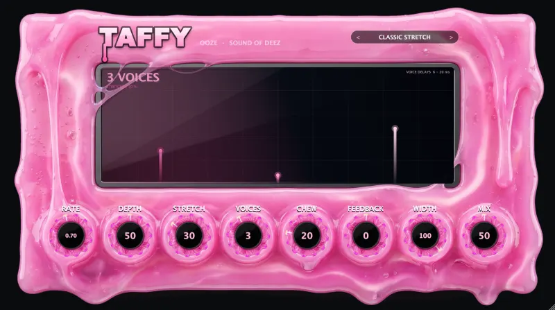 Ooze Taffy plugin faceplate
