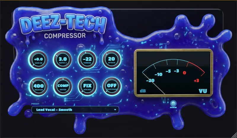 Slimey Deez-Tech plugin faceplate